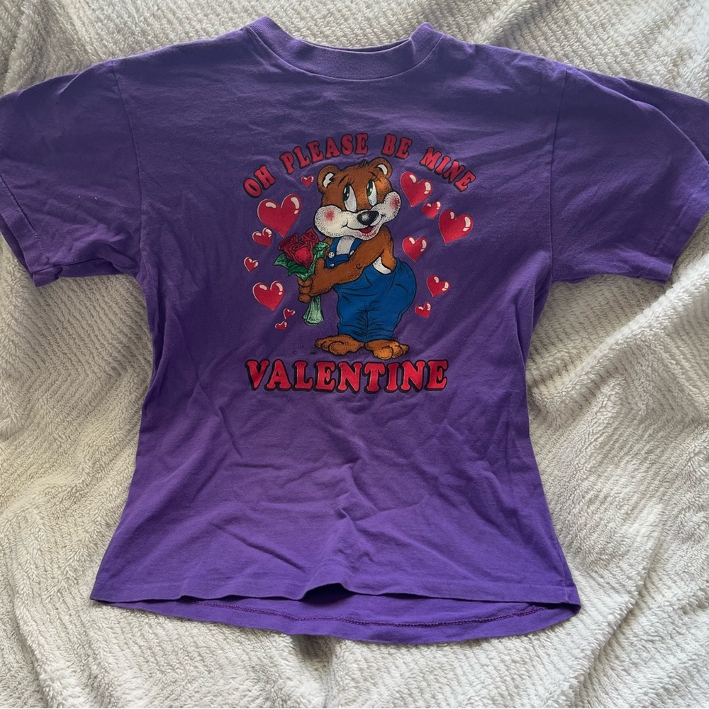Vintage 80s valentines bear tee
